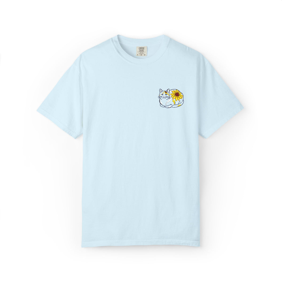 Calico Cat w/ Black eyed Susan side design T Shirt
