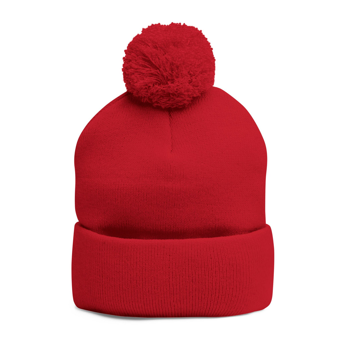 Orange + Black Knit MD flag Pom Beanie
