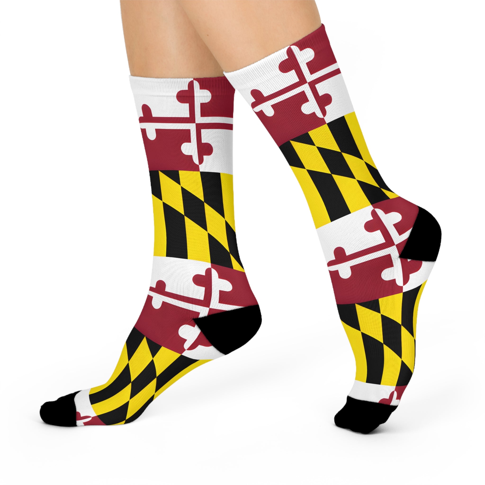 Maryland Flag Cushioned Socks