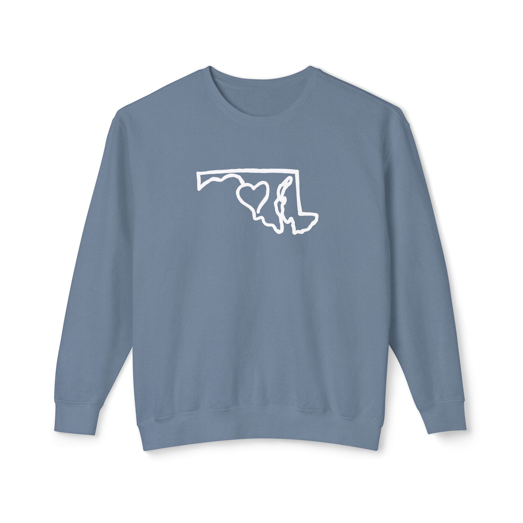 Maryland Outline Crewneck Sweater w/ Black Eyed Susans