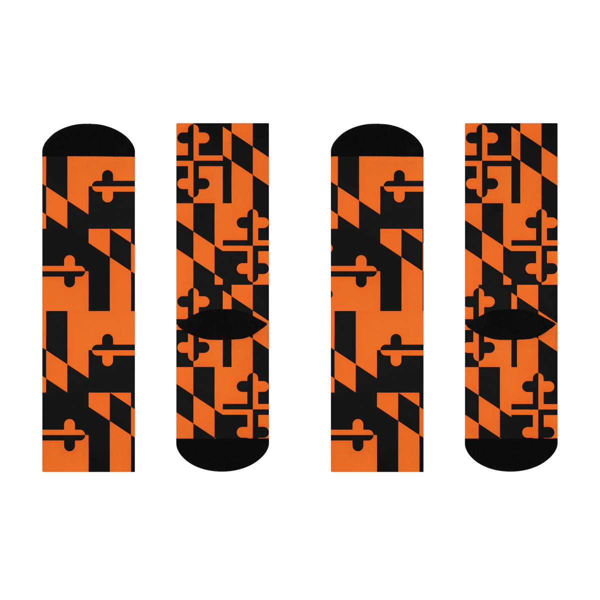 Orange + Black MD Flag Socks
