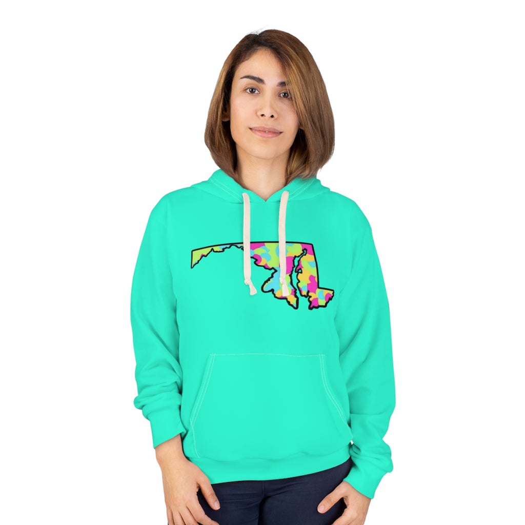 Maryland Tie-Dye Map Hoodie — Old Line Outfitters Logo Pullover