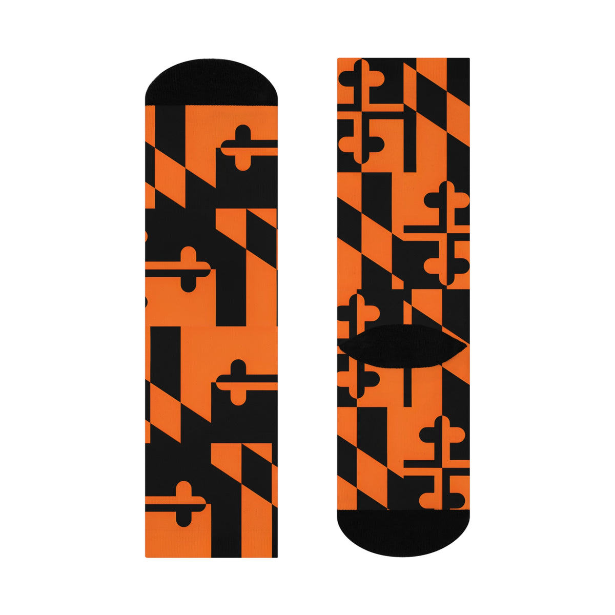 Orange + Black MD Flag Socks