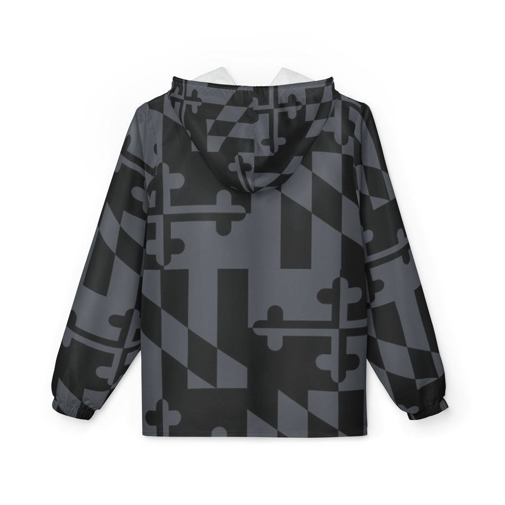 Grayscale Maryland Flag Windbreaker