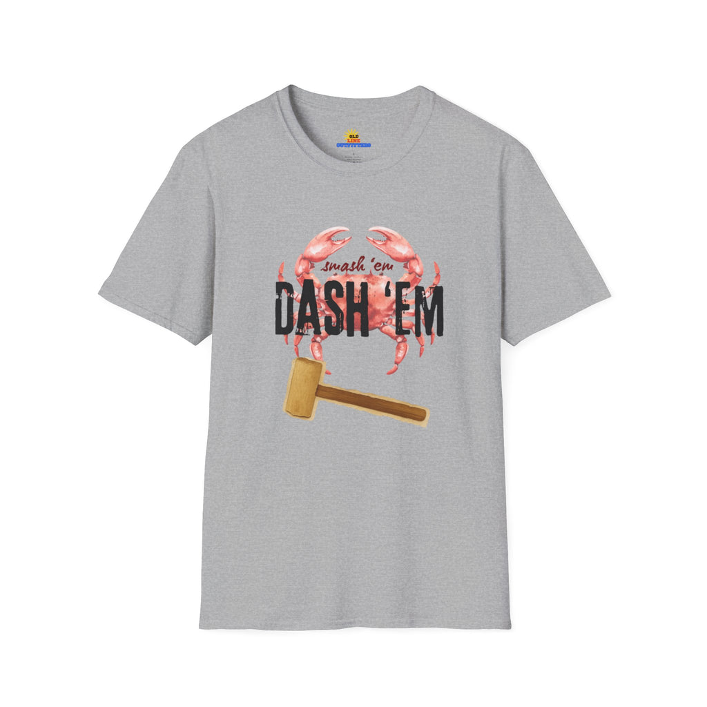 Crab 'Smash 'Em Dash 'Em' T-Shirt — Seafood Boil Crab Feast Tee