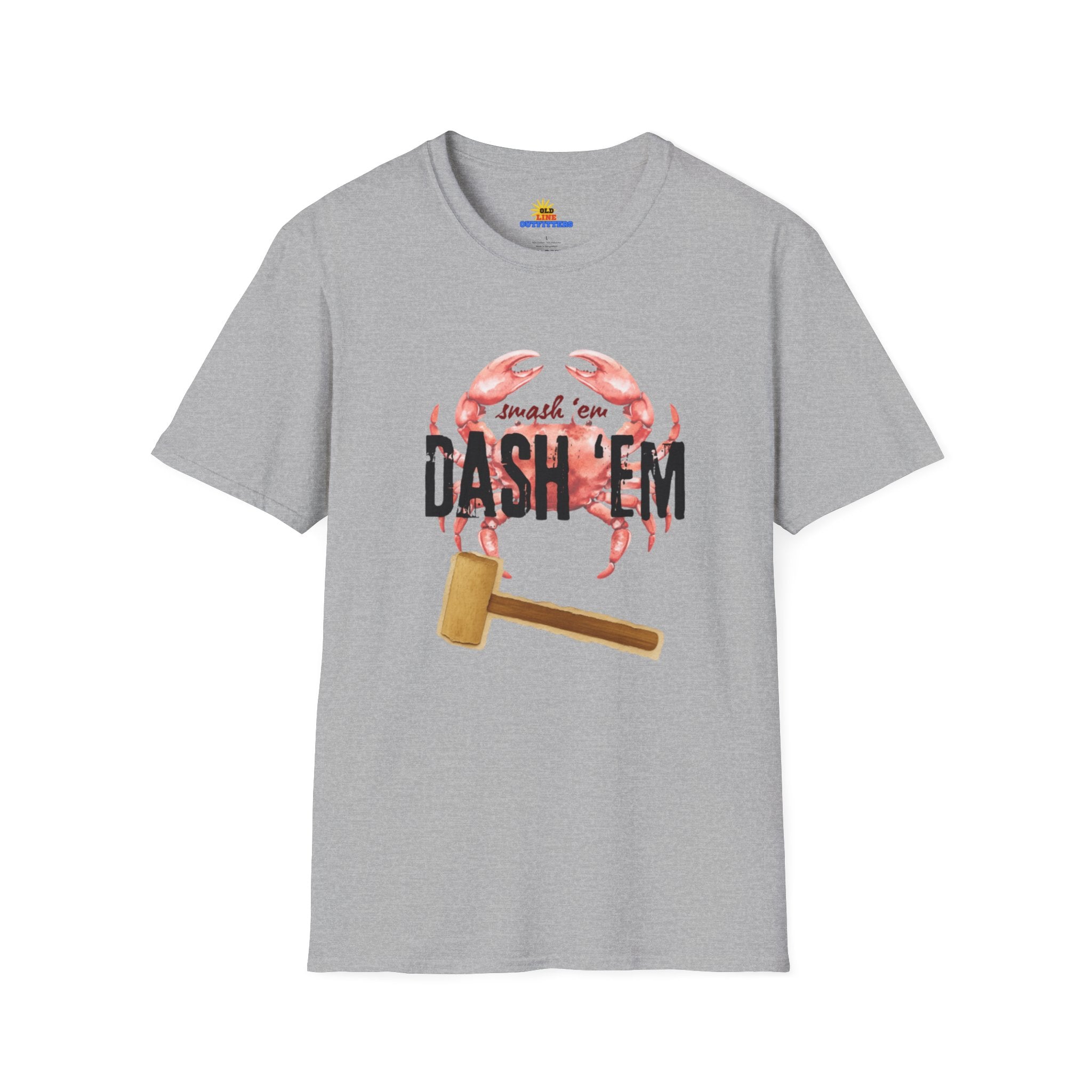 Crab 'Smash 'Em Dash 'Em' T-Shirt — Seafood Boil Crab Feast Tee