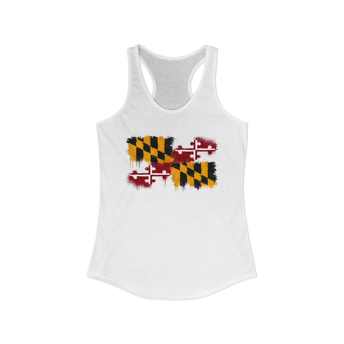 Paint Graphic Maryland Flag Racerback Tank
