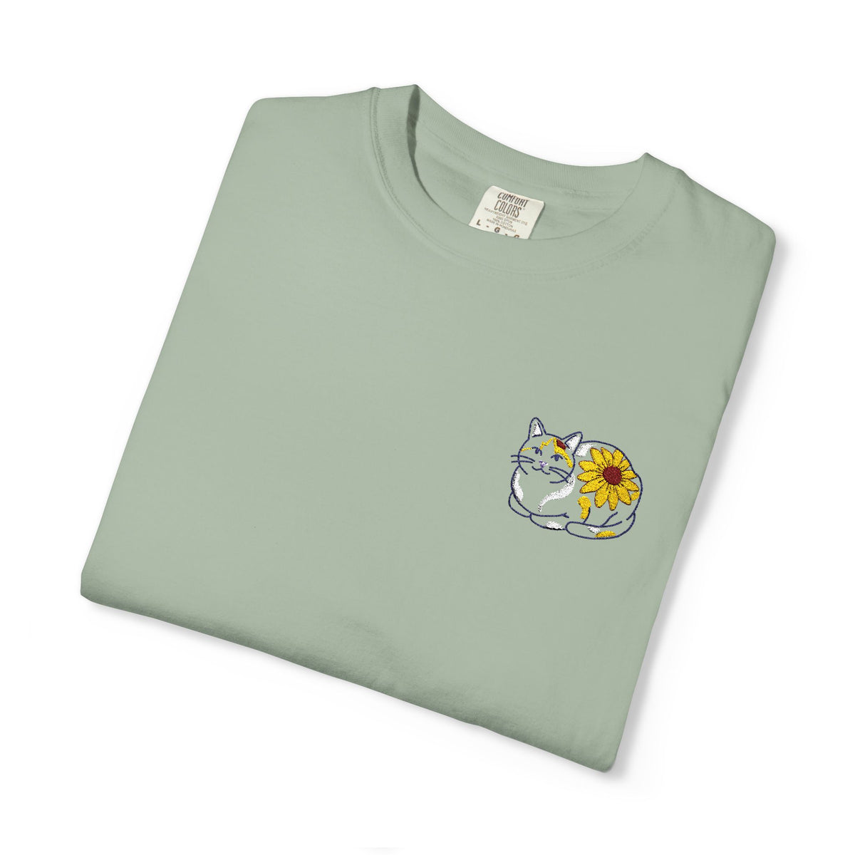 Calico Cat w/ Black eyed Susan side design T Shirt