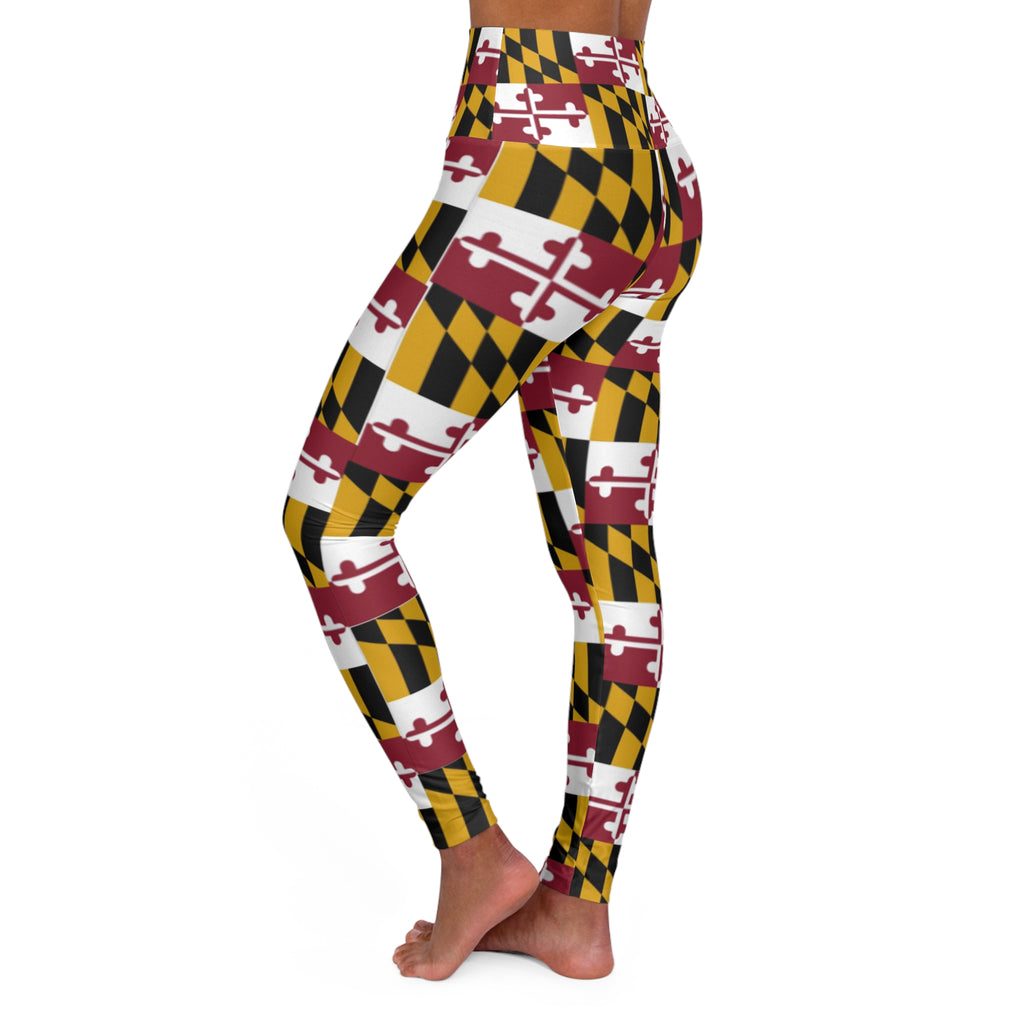 Maryland Flag High-Waisted Yoga Leggings — State Pride Activewear