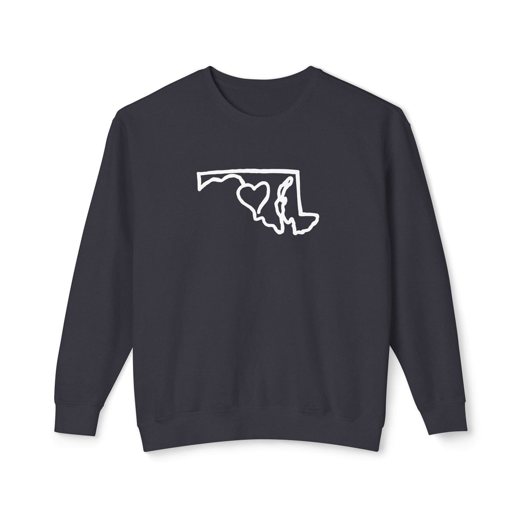 Maryland Outline Crewneck Sweater w/ Black Eyed Susans