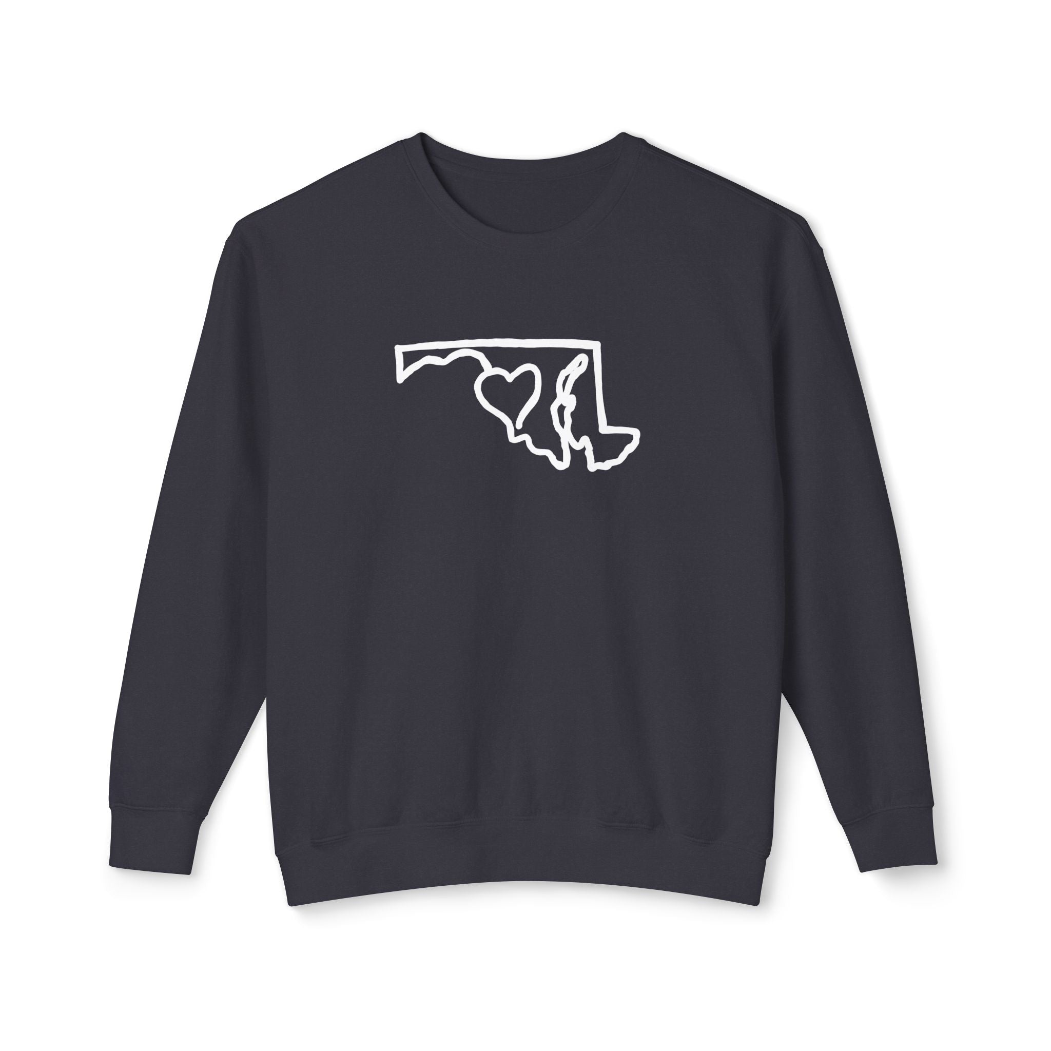 Maryland Outline Crewneck Sweater w/ Black Eyed Susans