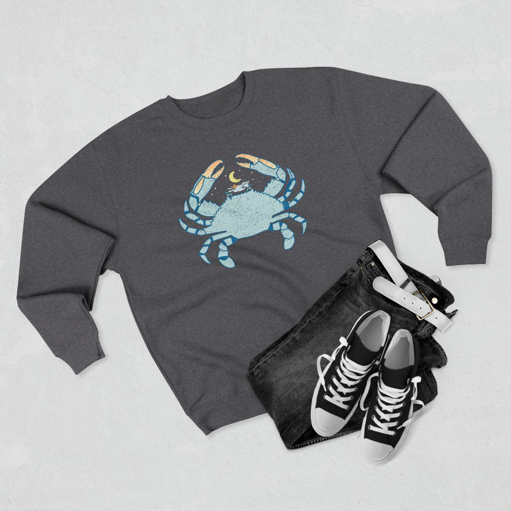 Crab and Coastal Night Crewneck