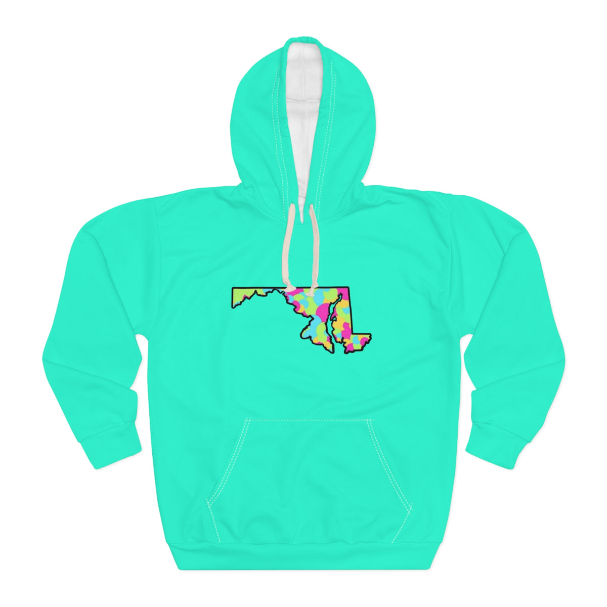 Maryland Tie-Dye Map Hoodie — Old Line Outfitters Logo Pullover