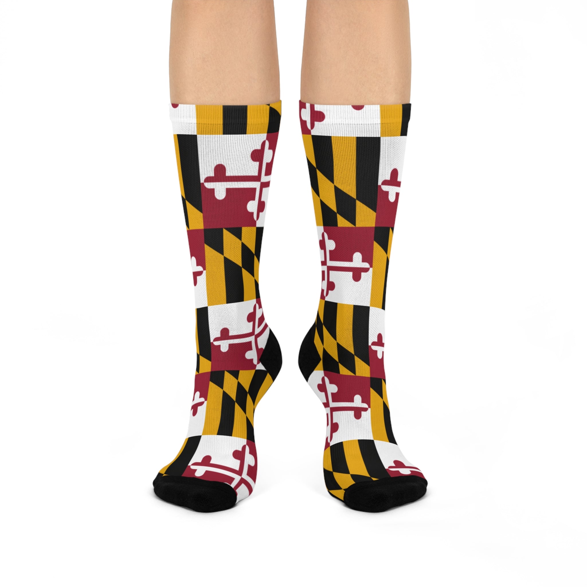 Maryland Flag Cushioned Socks