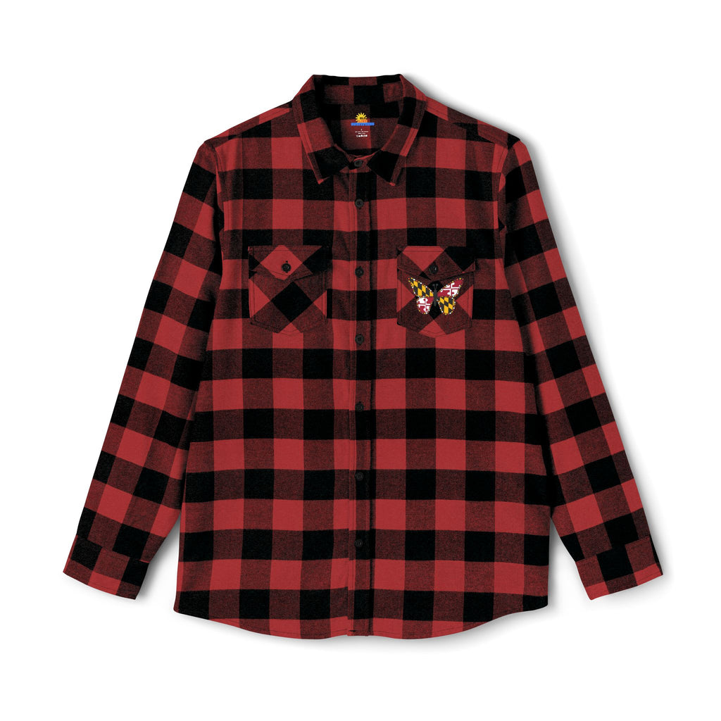 Maryland Butterfly Red and Black Plaid Flannel