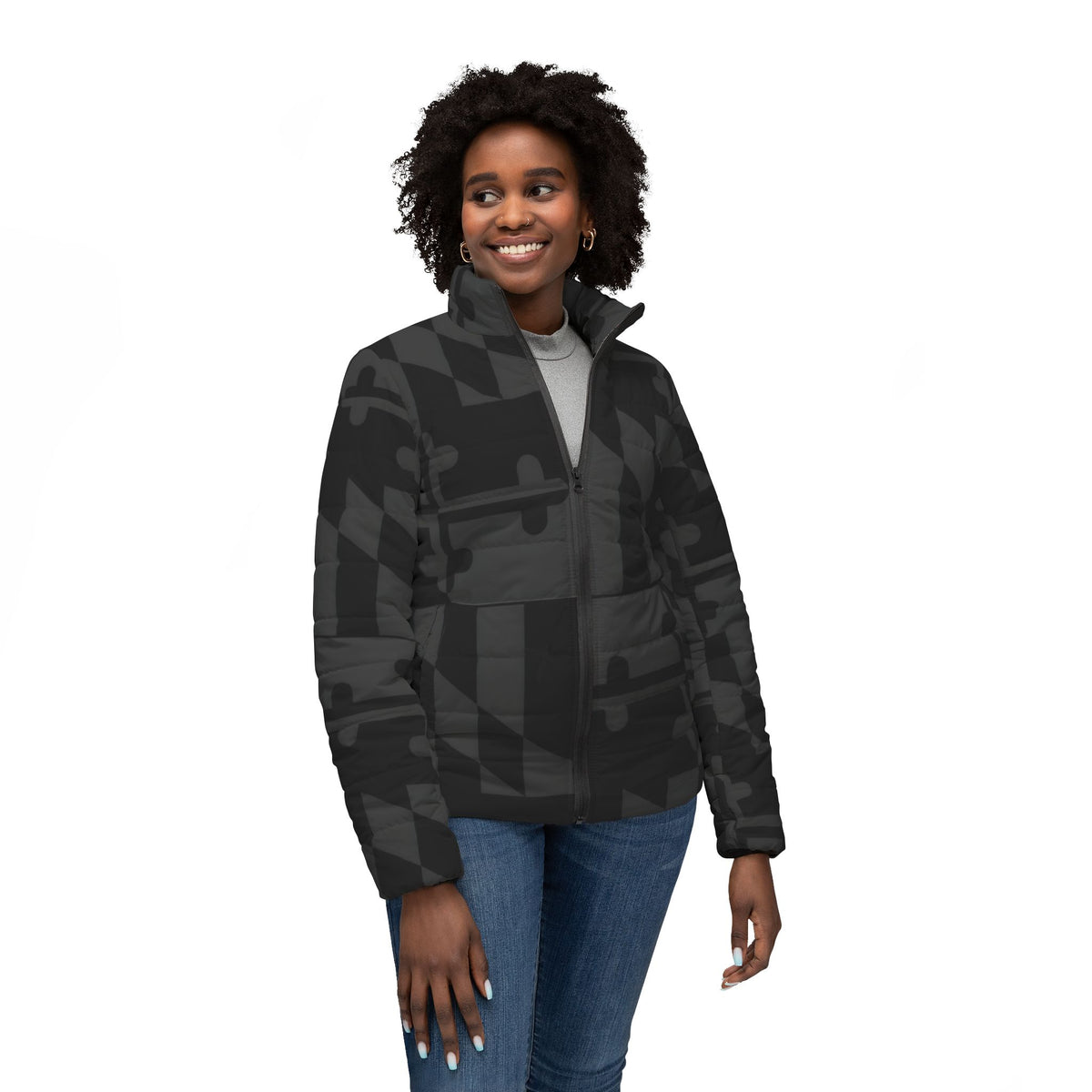 Grayscale Maryland Flag Jacket