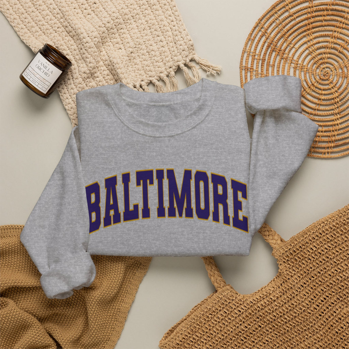 Baltimore Varsity Script Crewneck