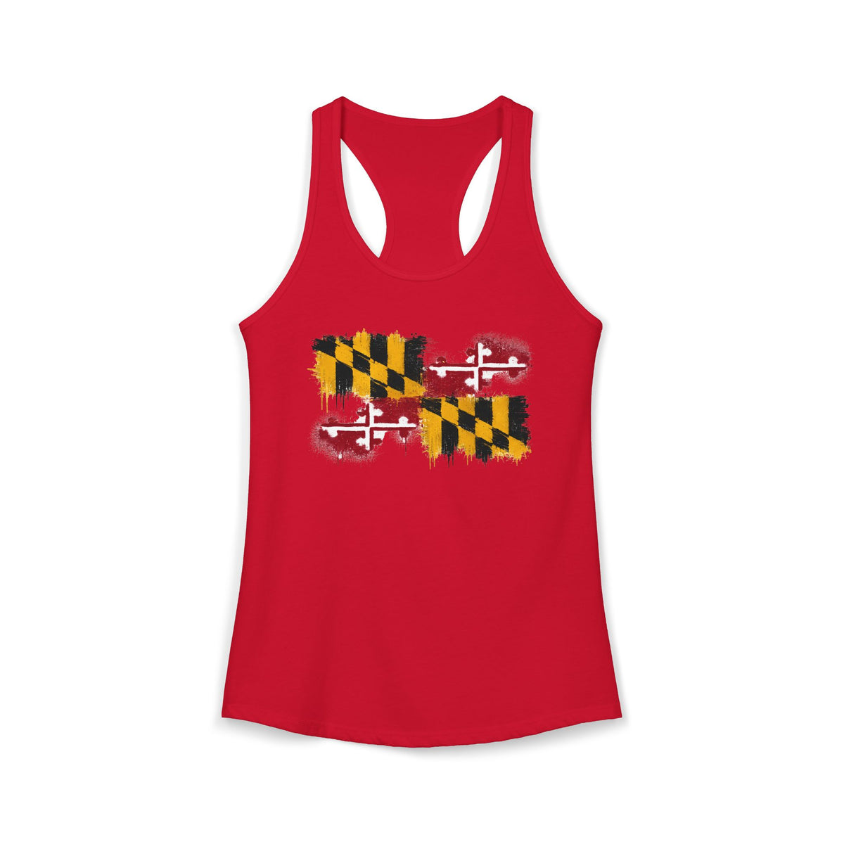 Paint Graphic Maryland Flag Racerback Tank