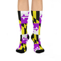 Purple + Gold Remix MD Flag Socks