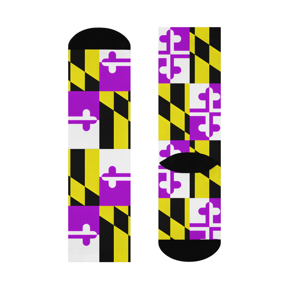 Purple + Gold Remix MD Flag Socks